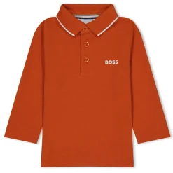 Boss Long Sleeve Regular Fit Shirt in Orange