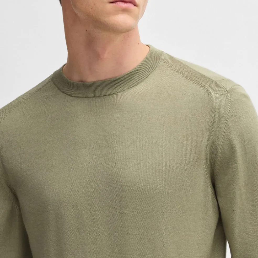 Boss L-Overo Regular-Fit Sweater in Green