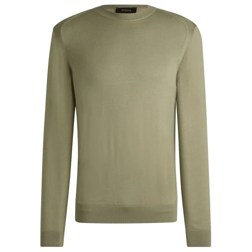 Boss L-Overo Regular-Fit Sweater in Green