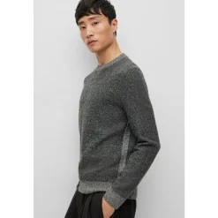 Boss Marameo Crew Neck Regular Fit Sweater in Black
