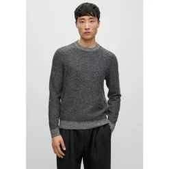 Boss Marameo Crew Neck Regular Fit Sweater in Black