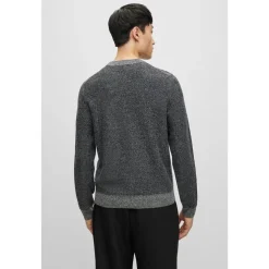 Boss Marameo Crew Neck Regular Fit Sweater in Black