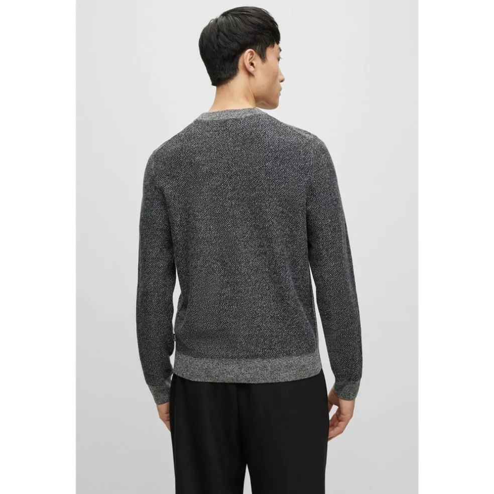 Boss Marameo Crew Neck Regular Fit Sweater in Black