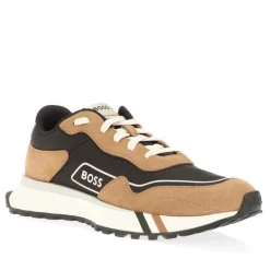Boss Mens Jonah Run Trainers in Brown