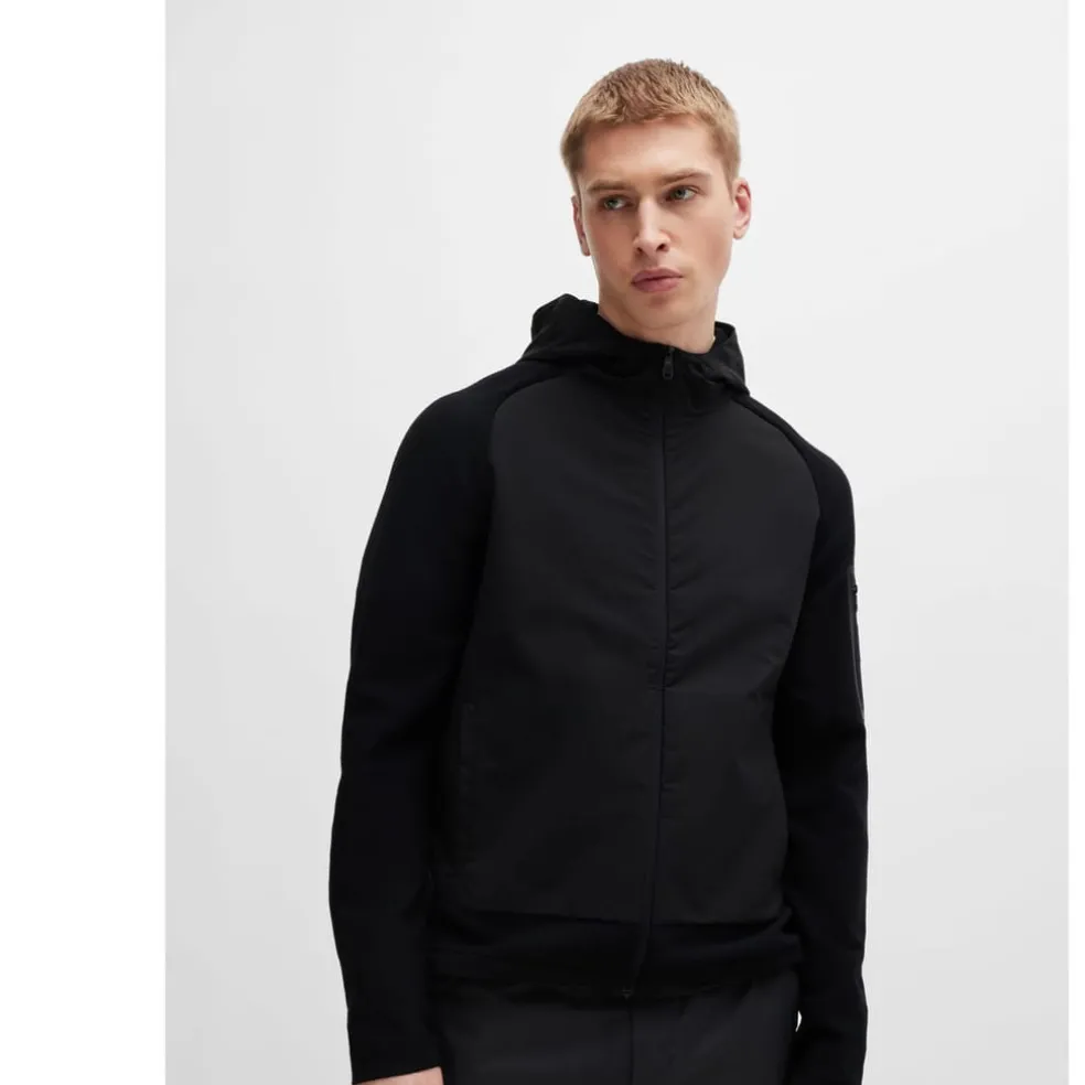 Boss Modak Full-Zip Hoodie in Black