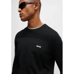 Boss Momentum-X Crewneck Sweater in Black