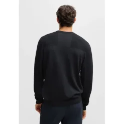 Boss Momentum-X Crewneck Sweater in Dark Blue