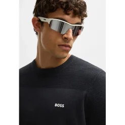 Boss Momentum-X Crewneck Sweater in Dark Blue