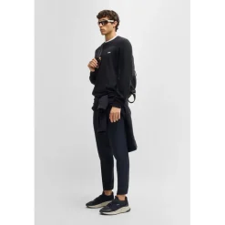 Boss Momentum-X Crewneck Sweater in Dark Blue