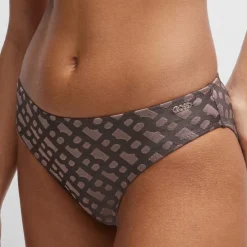 Boss Monogram Jacquard Bikini Bottoms in Brown