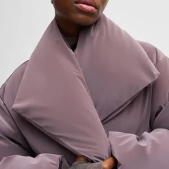 Boss Naomi X Boss Cropped Down Jacket in Purple