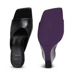 Boss Naomi X Boss Wedge Heel Mules in Black