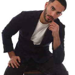 Boss Nold2 Blazer Jacket in Dark Blue