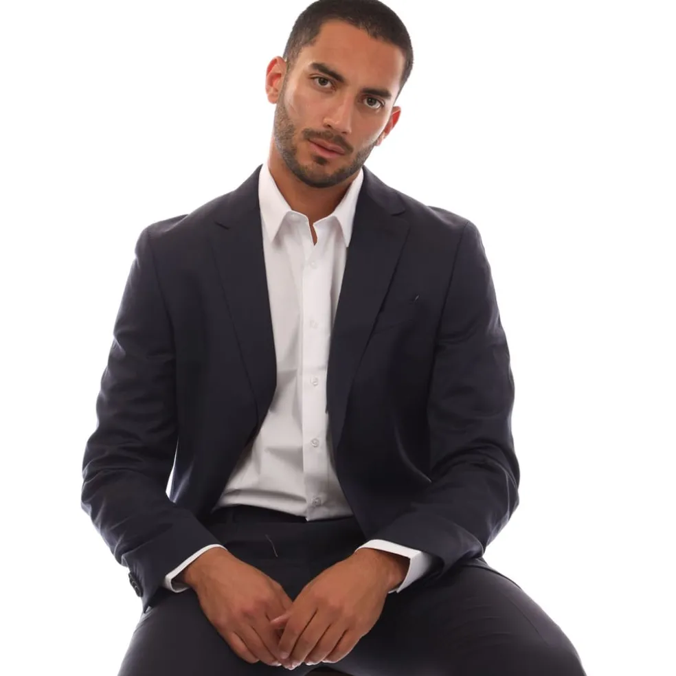 Boss Novan6 Blazer Jacket in Dark Blue