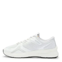 Boss Owen Mixed Material Trainers in White