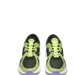 Boss Owen Mixed Material Trainers in Green