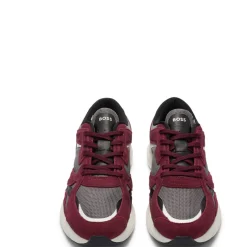 Boss Owen Runn Mixed Material Trainers in Red