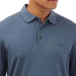 Boss Pado 30 Long Sleeve Polo Shirt in Blue
