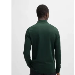 Boss Passerby Long Sleeve Polo Shirt in Green