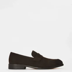 Boss Penny Loafer Round Toe Shoes in Brown