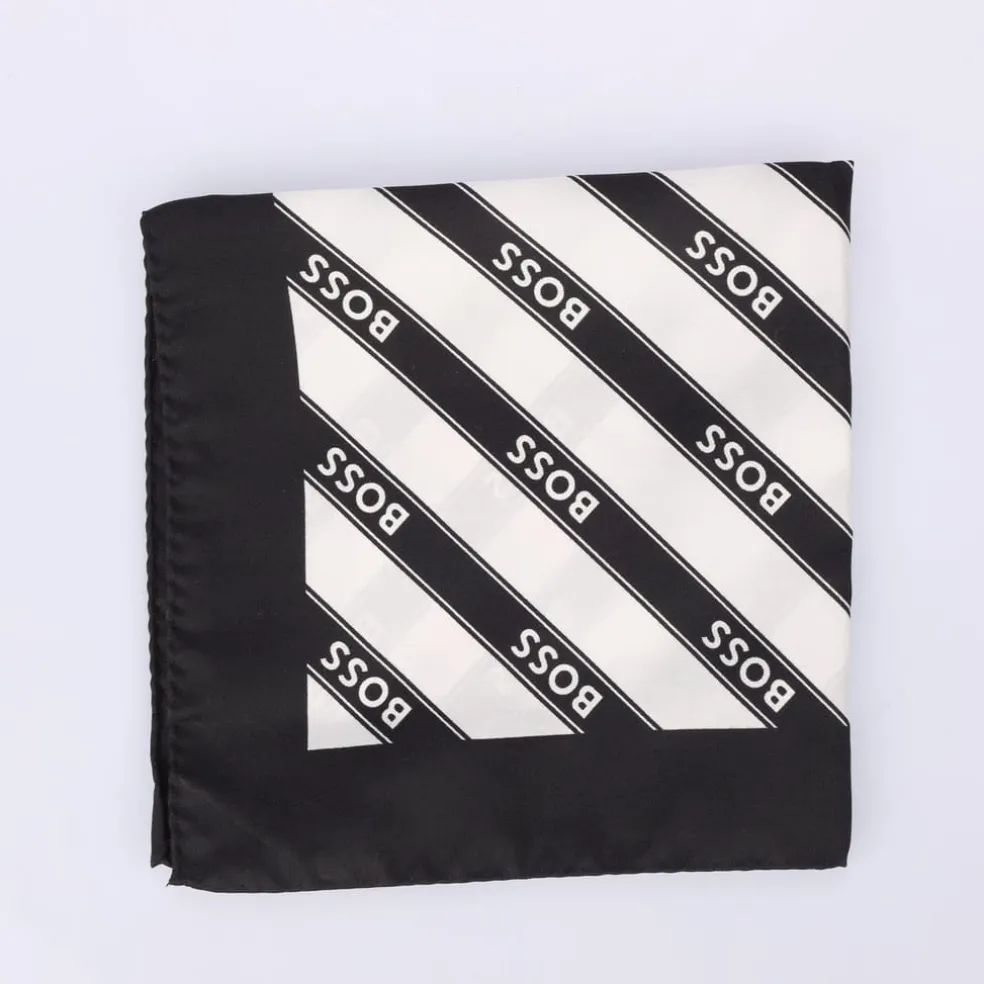 Boss Pocket Square in Black