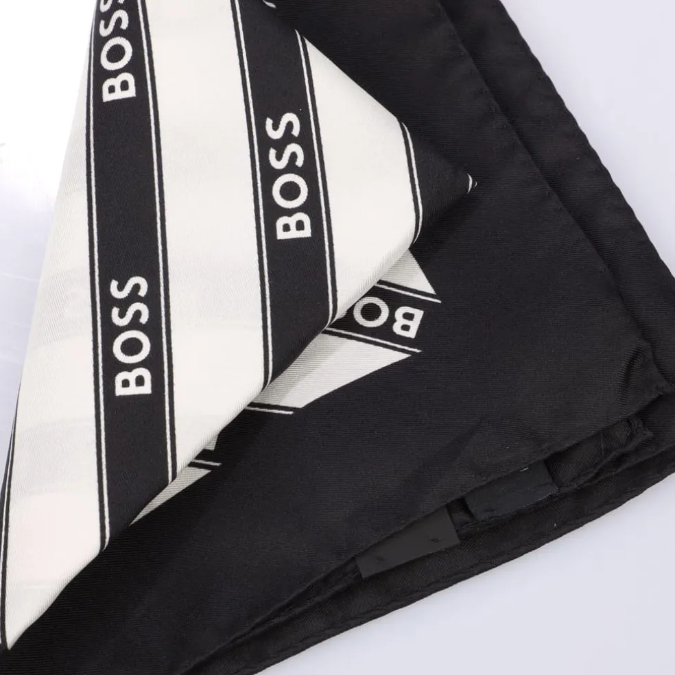 Boss Pocket Square in Black