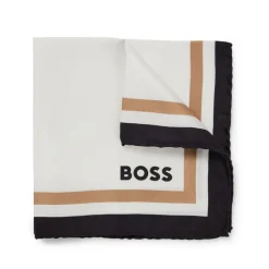 Boss Pocket Square in White