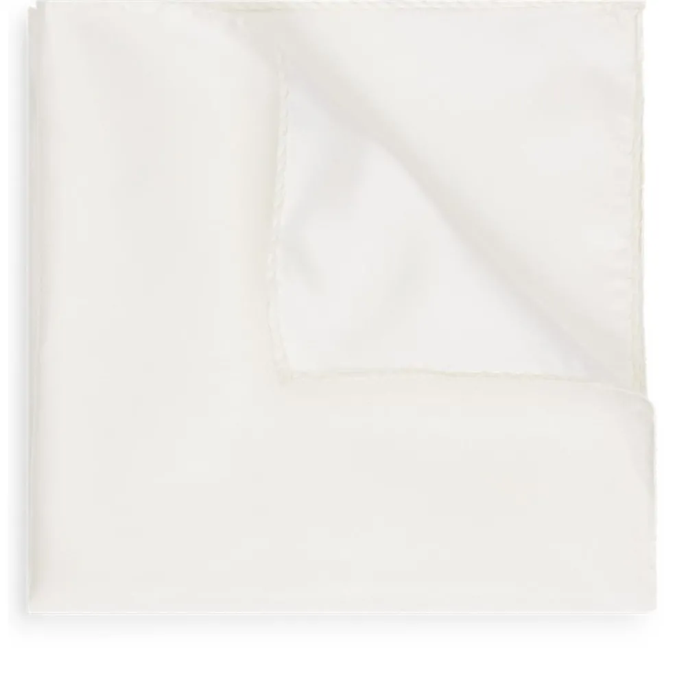 Boss Pocket Square in White