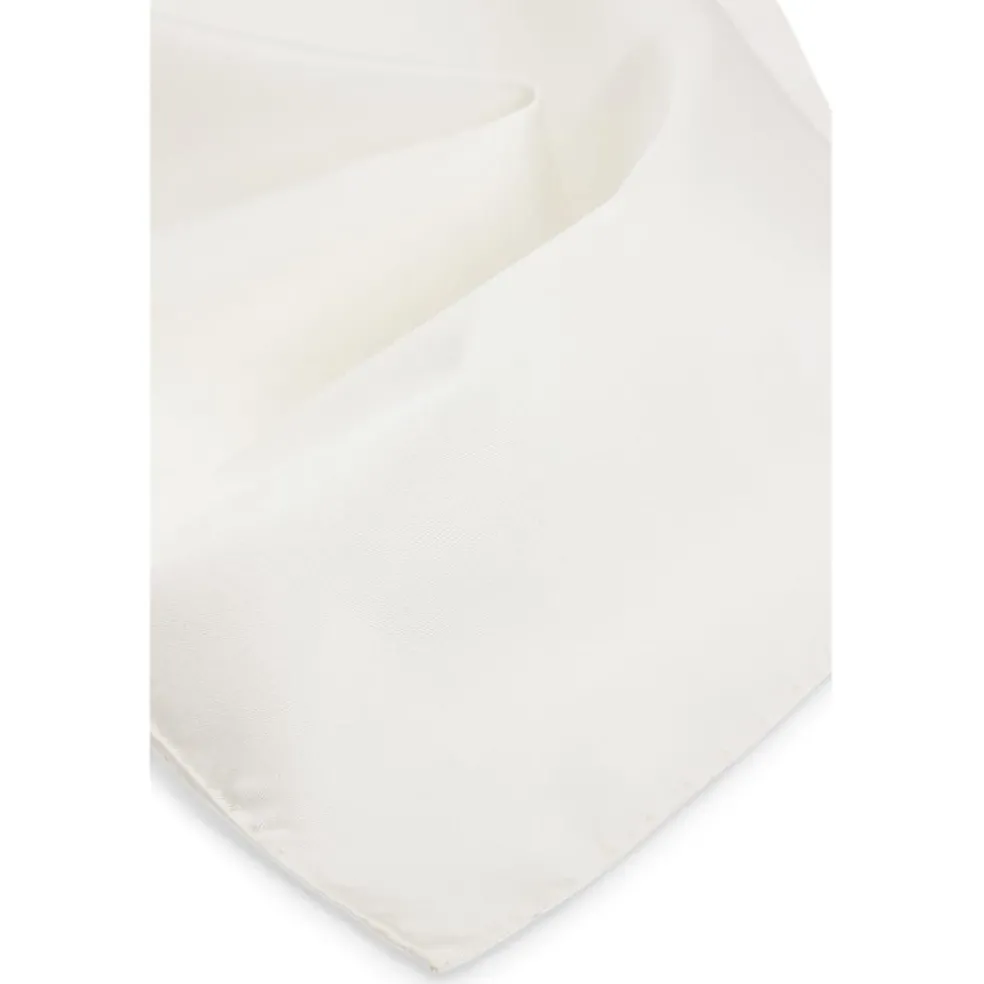 Boss Pocket Square in White