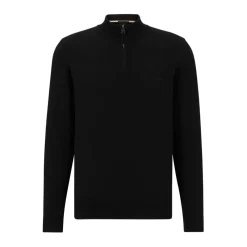 Boss Quarter Zip Sweater in Black