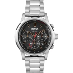 Boss Recycled Stainless Steel Watch Gents in Black