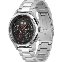 Boss Recycled Stainless Steel Watch Gents in Black