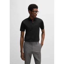 Boss Regular Fit Short Sleeve Shirt in Black