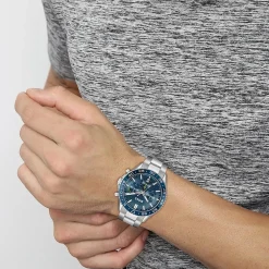 Boss Runner Chronograph Watch in Silver