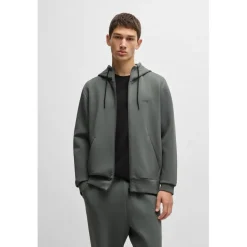 Boss Saggy Zip-Up Hoodie in Grey