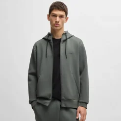 Boss Saggy Zip-Up Hoodie in Grey