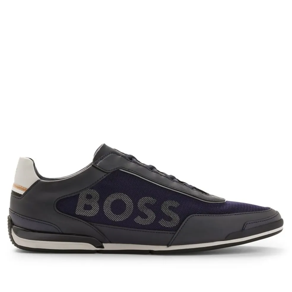 Boss Saturn Slip On Trainers in Dark Blue