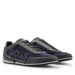 Boss Saturn Slip On Trainers in Dark Blue