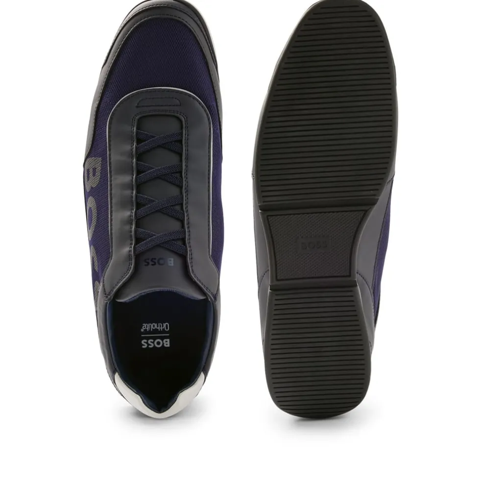 Boss Saturn Slip On Trainers in Dark Blue