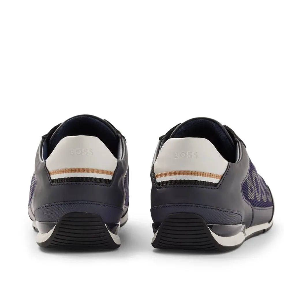 Boss Saturn Slip On Trainers in Dark Blue