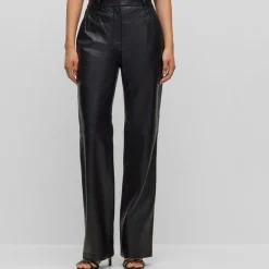 Boss Sileno1 Leather Pants in Black