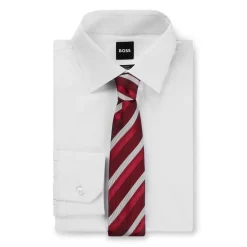 Boss Silk Blend 7.5cm Tie in Red
