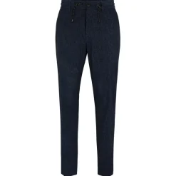 Boss Slim-Fit Trousers in a Water-Repellent Fabric in Blue