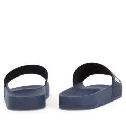 Boss Solar Slide Logo Sandals in Dark Blue