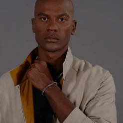 Boss Sphere Metal Bead Bracelet in Silver