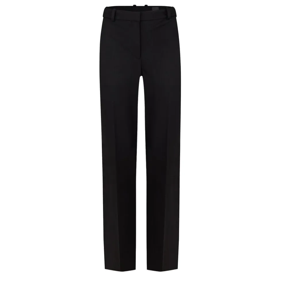 Boss Straight Leg Trousers in Black