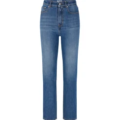 Boss Straight-Fit Cropped Jeans in Blue
