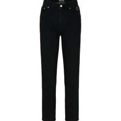 Boss Straight-Fit Cropped Jeans in Black