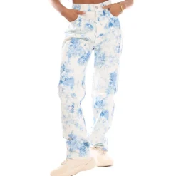 Boss Straight-Fit Cropped Jeans in Multi colour