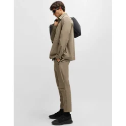 Boss T Basin Tapered-Fit Trousers in Green